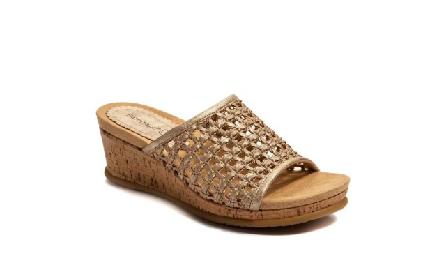  Flossey Wedge Sandals Gold 8.5M, BT26520