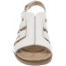  Women’s April Belle Flat Sandal White Leat 7.5M, 26177022