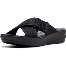 Clarks Women’s Arla Wave Slide Sandal Black 9M, 26176960