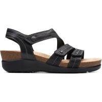 Clarks Womens Calenne Clara Strappy Black Combi 11M, 26177032