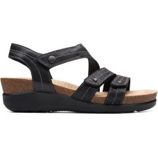 Clarks Womens Calenne Clara Strappy Black Combi 11M, 26177032