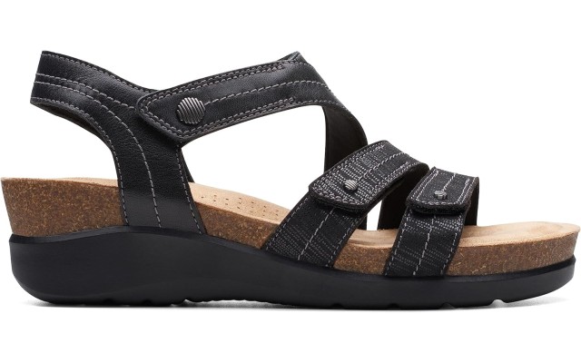  Womens Calenne Clara Strappy Black Combi 11M, 26177032