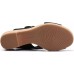  Women’s Giselle Cove Wedge Sandal Black Nubuck 6.5M, 26177142