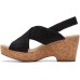  Women’s Giselle Cove Wedge Sandal Black Nubuck 6.5M, 26177142