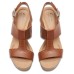 Clarks Women’s Giselle Style Wedge Sandal Tan Leather 10M, 26177166
