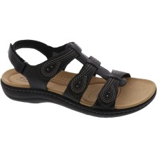 Clarks Womens Laurieann Vine Strappy Sandal Black Leather 11M, 26171268