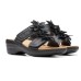  Women’s Merliah Raelyn Slide Sandal Black Leather 7.5W, 26177413