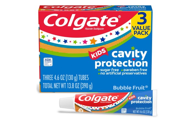  Kids Cavity Protection Toothpaste, Bubble Fruit, 4.6 oz, 3 Pack