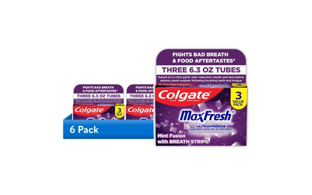 MaxFresh Knockout Mint Toothpaste, 18 Pack, 6.3 oz  MaxFresh Knockout Mint Toothpaste, 18 Pack, 6.3 oz