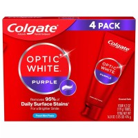 Colgate Optic White Purple Whitening Toothpaste 4.2 Ounce (Pack of 4)