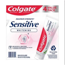 Colgate Sensitive Whitening Toothpaste, Sensitive Teeth Toothpaste – Fresh Mint, 6 oz, 4 pack