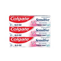 Colgate Sensitive Whitening Toothpaste, Sensitive Teeth Toothpaste, Mint, 3 Pack, 6 Oz Tubes