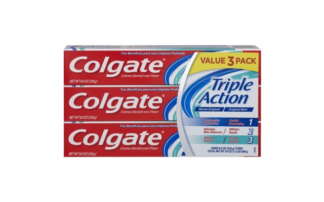  Triple Acción Crema Dental Paquete de 3 Tubos de 6 oz