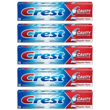 Crest Fluoride Anticavity Toothpaste, MMF7 Prevents Cavities Before They Start, Regular Paste, 8.2 Ounce (Pack of 5)