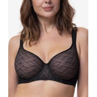Dorina Women’s Leila Light Padded Demi Bra, Black, 32DD