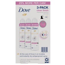 Dove Womens Invisible Dry Spray Antiperspirant Deodorant, 4.8 Ounce (Pack of 3)