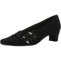 Easy Street Entice Squared toe Pumps Black Snake 10M