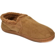 Gold Toe Men’s Twin Gore Faux-Suede Slippers (S-Dark Beige)