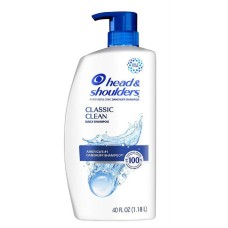 Head and Shoulders Dandruff Shampoo, Anti-Dandruff Treatment, Classic Clean for Daily Use, 40 oz.