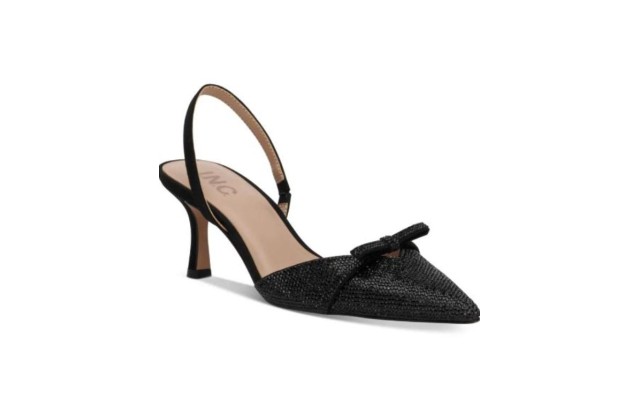 I.N.C. International Concepts Womens Gelsey Slingback Kitte Black Crystal 5.5M, 10008235500 I.N.C. International Concepts Womens Gelsey Slingback Kitte Black Crystal 5.5M, 10008235500