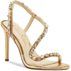 Jessica Simpson Womens Jaycin Evening Dress Sandals Gold Metallic 7M, JS-JAYCIN