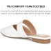  Women’s Comfort Foam Stasi Mule, STASI-FLATS, White, 6M