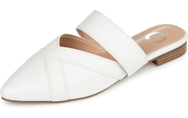 Women’s Comfort Foam Stasi Mule, STASI-FLATS, White, 6M