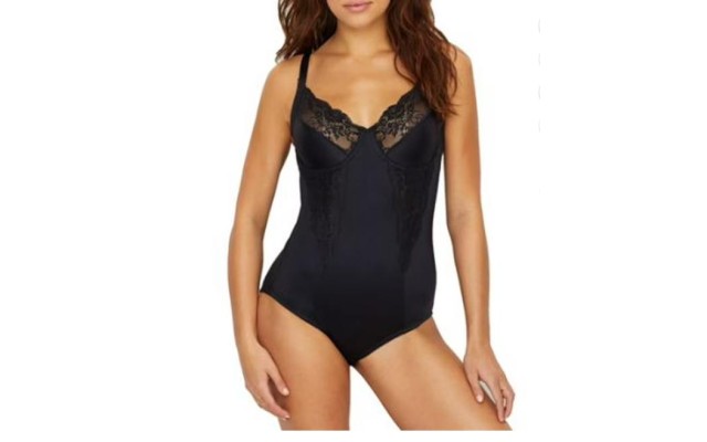 Maidenform Womens  Embellished Firm Control Bodysuit Style-1456, Black, 38D Maidenform Womens  Embellished Firm Control Bodysuit Style-1456, Black, 38D
