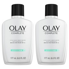 Olay Complete Sensitive Plus Face Moisturizer, SPF 15, 6.0 oz, Pack of 2