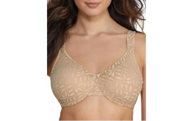 35519 Lace Sheer Leaves Underwire Minimizer Bra (French Toast 38C)  35519 Lace Sheer Leaves Underwire Minimizer Bra (French Toast 38C)