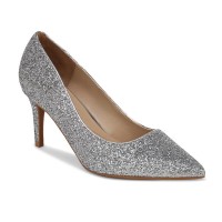 On 34th Womens Jeules Pointed-Toe Slip Silver Glitter 12M, 10018690000