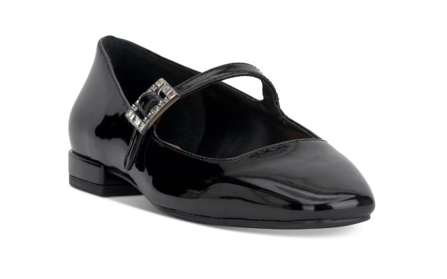 Womens Saadet Rhinestone-Buckle Black Patent 8M, 10019682800  Womens Saadet Rhinestone-Buckle Black Patent 8M, 10019682800