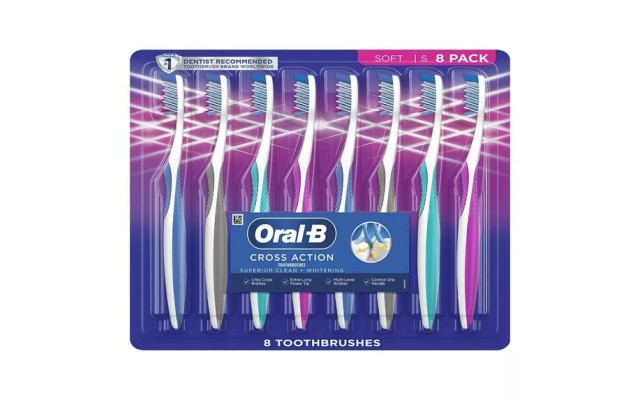 Cross Action Manual Toothbrushes, medium bristle 8 pk.  Cross Action Manual Toothbrushes, medium bristle 8 pk.