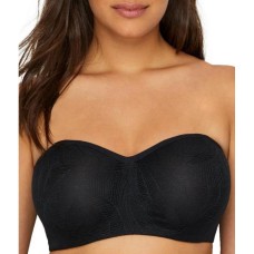 Paramour by Felina | Delightful Seamless Unlined Lace Bandeau | Bra | Support (Black, 38D)