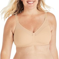 Playtex Wirefree Bra 18 Hour Smoothing Minimizer Smoothing Women’s 4697, Nude, 38C