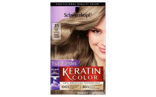 Keratin Color 7.1 Dark Ash Blonde 12/60ml USCA  Keratin Color 7.1 Dark Ash Blonde 12/60ml USCA