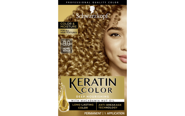 Keratin Color, Color & Moisture Permanent Hair Color Cream, 9.0 Honey Blonde  Keratin Color, Color & Moisture Permanent Hair Color Cream, 9.0 Honey Blonde
