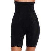 Spanx OnCore High-Waisted Mid-Thigh Shorts, Black, L