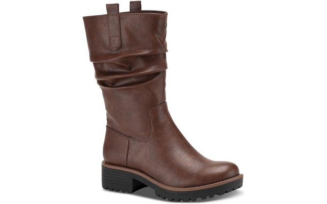 Sun Stone Nelliee Lug Sole Slouch Boots Chocolate 6M, 10013286400