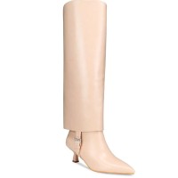 VAILA SHOES Womens Monica Wide-Calf Point Cream 12 M