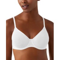 b. tempt’d by Wacoal Cotton To A Tee Unlined Underwire Bra, White, 34DD