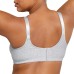  Double Support Cotton Wire-Free Bra Womens Full Coverage Cool Comfort, Gray, 34C