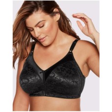 Bali Wire-Free Bra Double Support M-Frame Cushioned Flexible Fit Womens, Black, 36C