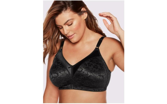 Wire-Free Bra Double Support M-Frame Cushioned Flexible Fit Womens, Black, 36C  Wire-Free Bra Double Support M-Frame Cushioned Flexible Fit Womens, Black, 36C