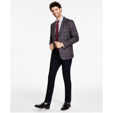 Bar III Mens Slim Fit Knit Sport Coat Blazer Brown 36S