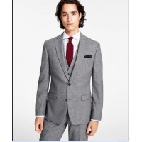 Bar III Men’s Slim-Fit Black/White Plaid Suit Jacket 40R