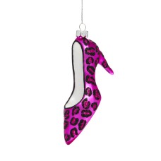 Bloomingdale’s Glass High Heel Ornament, Pink