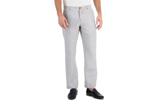  Men’s 100% Linen Pants Grey Slate 32/30
