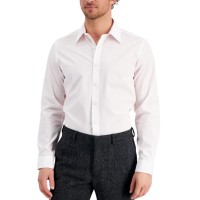 Club Room Men’s Slim Fit Striped Dress Shirt Pink Stripe L 16-16 1/2