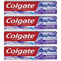 Colgate Max Fresh Toothpaste - KnockOut - With Odor Neutralizing Technology - Net Wt. 6 OZ (170 g) Per Tube - Pack of 4 Tubes Colgate Max Fresh Toothpaste - KnockOut - With Odor Neutralizing Technology - Net Wt. 6 OZ (170 g) Per Tube - Pack of 4 Tubes